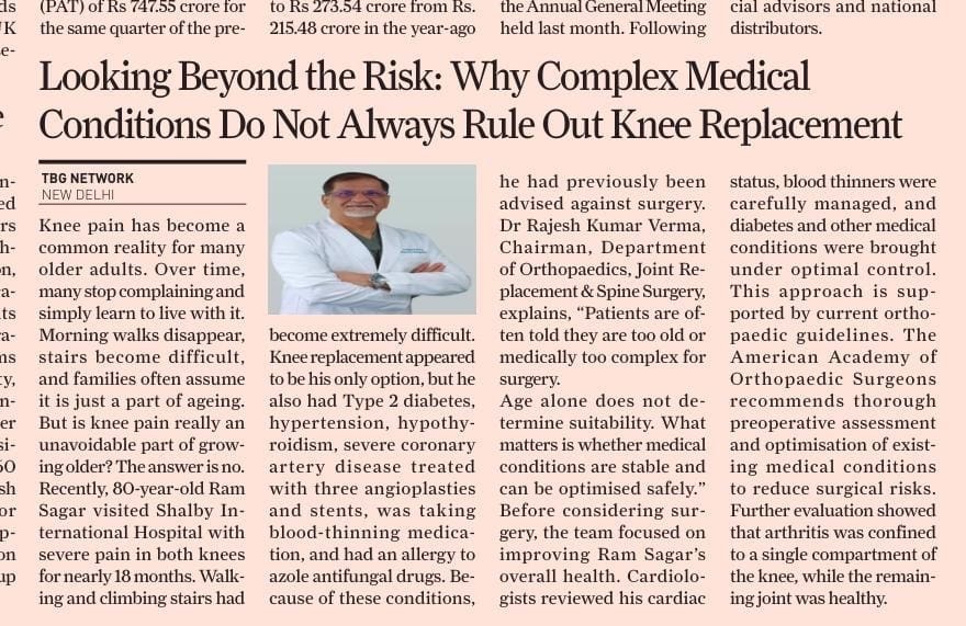 Looking Beyond the Risk: Why Complex Medical Conditions Do Not Always Rule Out Knee Replacement
